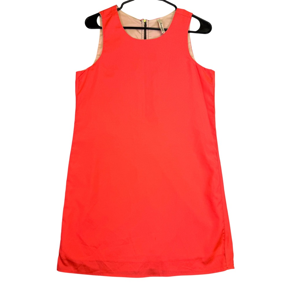 Love Marks Dress Women's Small Sleeveless Shift Pink Back Zipper Modern Resort